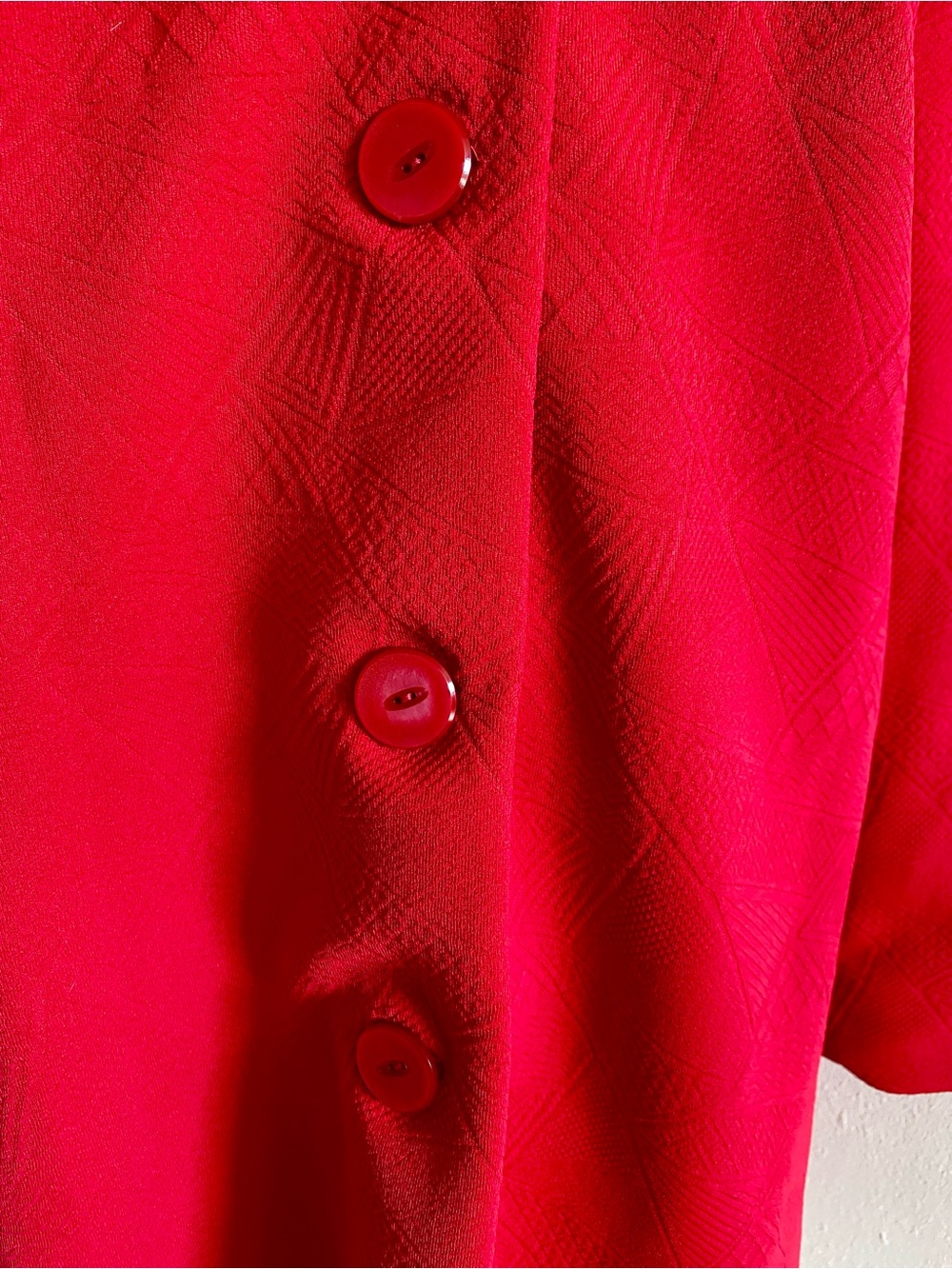 Vintage 60s Textured Red/Pink Overcoat - Picture 4 of 7